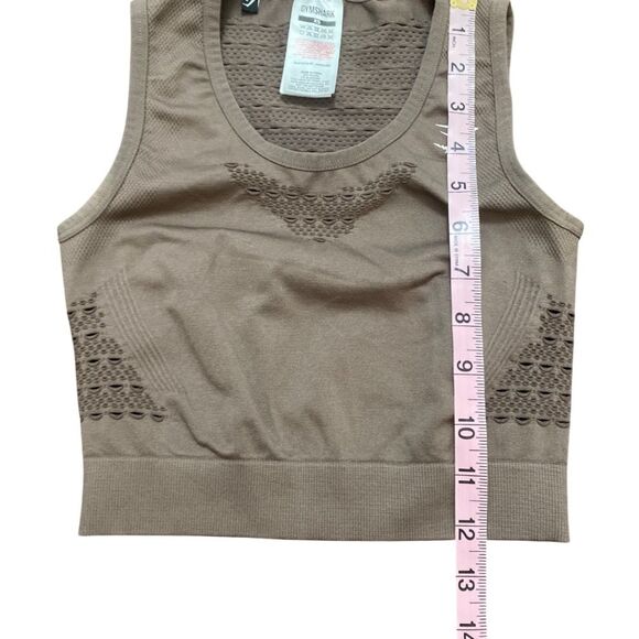 Gymshark Seemless Sports Bra Brown Tank Style - Picture 3 of 5
